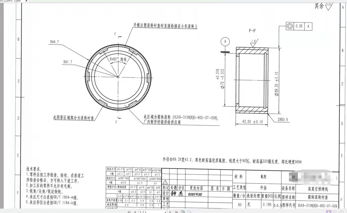 寻求虎门附近包胶加工厂，需求六十件，需要开模具