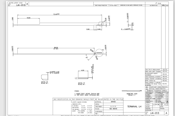 寻求做端子的冲压加工厂，有6套产品要做，每月都各1000k