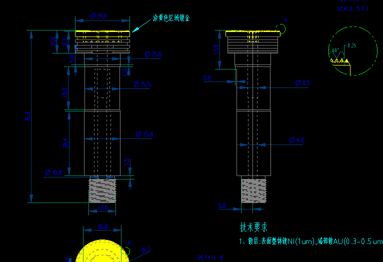 寻求做如图规格探针加工厂，量不定，都是批量下的