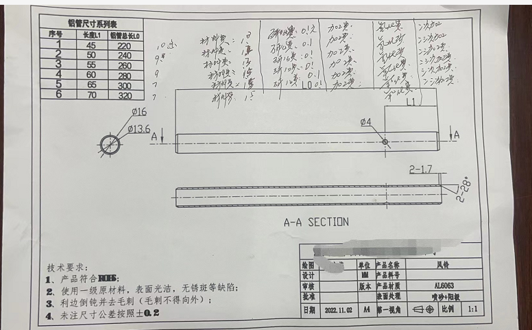 寻能做喷砂+阳极氧化黑色的加工厂，需求总共6款 